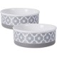 Bone Dry, Pet Bowl, Removable Silicone Ring, Non-Slip Base, Safe Feeding, Less Mess, Microwave and Dishwasher Safe, Single Bowl, Small Set, 4.25 x 2 Inch, Grey, Pack of 2 Bone Dry, Pet Bowl, Removable Silicone Ring, Non-Slip Base, Safe Feeding, Less Mess, Microwave and Dishwasher Safe, Single Bowl, Small Set, 4.25 x 2 Inch, Grey, Pack of 2