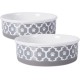 Bone Dry, Pet Bowl, Removable Silicone Ring, Non-Slip Base, Safe Feeding, Less Mess, Microwave and Dishwasher Safe, Single Bowl, Small Set, 4.25 x 2 Inch, Grey, Pack of 2 Bone Dry, Pet Bowl, Removable Silicone Ring, Non-Slip Base, Safe Feeding, Less Mess, Microwave and Dishwasher Safe, Single Bowl, Small Set, 4.25 x 2 Inch, Grey, Pack of 2