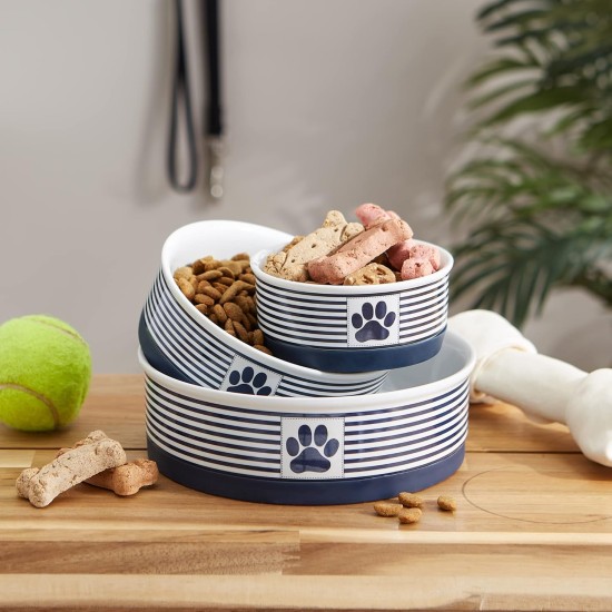 Bone Dry, Pet Bowl, Removable Silicone Ring, Non-Slip Base, Safe Feeding, Less Mess, Microwave and Dishwasher Safe, Single Bowl, Small Set, 4.25 x 2 Inch, Grey, Pack of 2 Bone Dry, Pet Bowl, Removable Silicone Ring, Non-Slip Base, Safe Feeding, Less Mess, Microwave and Dishwasher Safe, Single Bowl, Small Set, 4.25 x 2 Inch, Grey, Pack of 2