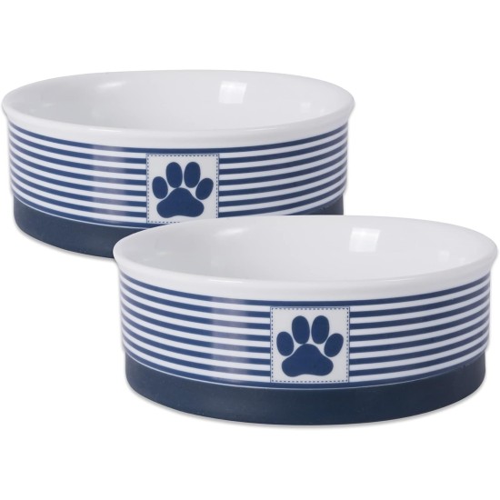 Bone Dry, Pet Bowl, Removable Silicone Ring, Non-Slip Base, Safe Feeding, Less Mess, Microwave and Dishwasher Safe, Single Bowl, Small Set, 4.25 x 2 Inch, Grey, Pack of 2 Bone Dry, Pet Bowl, Removable Silicone Ring, Non-Slip Base, Safe Feeding, Less Mess, Microwave and Dishwasher Safe, Single Bowl, Small Set, 4.25 x 2 Inch, Grey, Pack of 2