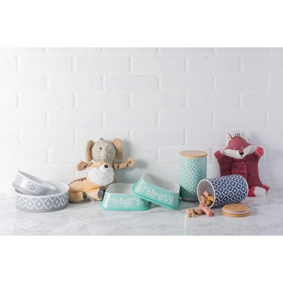 Bone Dry, Pet Bowl, Removable Silicone Ring, Non-Slip Base, Safe Feeding, Less Mess, Microwave and Dishwasher Safe, Single Bowl, Small Set, 4.25 x 2 Inch, Grey, Pack of 2 Bone Dry, Pet Bowl, Removable Silicone Ring, Non-Slip Base, Safe Feeding, Less Mess, Microwave and Dishwasher Safe, Single Bowl, Small Set, 4.25 x 2 Inch, Grey, Pack of 2