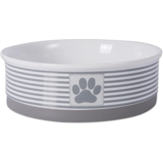 Bone Dry, Pet Bowl, Removable Silicone Ring, Non-Slip Base, Safe Feeding, Less Mess, Microwave and Dishwasher Safe, Single Bowl, Small Set, 4.25 x 2 Inch, Grey, Pack of 2 Bone Dry, Pet Bowl, Removable Silicone Ring, Non-Slip Base, Safe Feeding, Less Mess, Microwave and Dishwasher Safe, Single Bowl, Small Set, 4.25 x 2 Inch, Grey, Pack of 2