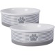 Bone Dry, Pet Bowl, Removable Silicone Ring, Non-Slip Base, Safe Feeding, Less Mess, Microwave and Dishwasher Safe, Single Bowl, Small Set, 4.25 x 2 Inch, Grey, Pack of 2 Bone Dry, Pet Bowl, Removable Silicone Ring, Non-Slip Base, Safe Feeding, Less Mess, Microwave and Dishwasher Safe, Single Bowl, Small Set, 4.25 x 2 Inch, Grey, Pack of 2
