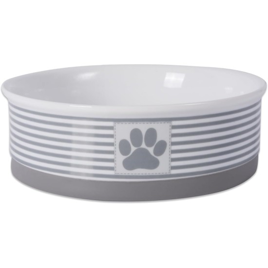 Bone Dry, Pet Bowl, Removable Silicone Ring, Non-Slip Base, Safe Feeding, Less Mess, Microwave and Dishwasher Safe, Single Bowl, Small Set, 4.25 x 2 Inch, Grey, Pack of 2 Bone Dry, Pet Bowl, Removable Silicone Ring, Non-Slip Base, Safe Feeding, Less Mess, Microwave and Dishwasher Safe, Single Bowl, Small Set, 4.25 x 2 Inch, Grey, Pack of 2