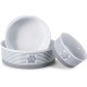 Bone Dry, Pet Bowl, Removable Silicone Ring, Non-Slip Base, Safe Feeding, Less Mess, Microwave and Dishwasher Safe, Single Bowl, Small Set, 4.25 x 2 Inch, Grey, Pack of 2 Bone Dry, Pet Bowl, Removable Silicone Ring, Non-Slip Base, Safe Feeding, Less Mess, Microwave and Dishwasher Safe, Single Bowl, Small Set, 4.25 x 2 Inch, Grey, Pack of 2