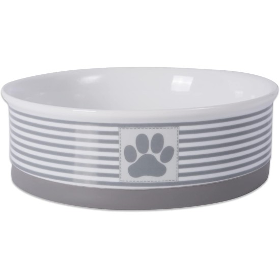 Bone Dry, Pet Bowl, Removable Silicone Ring, Non-Slip Base, Safe Feeding, Less Mess, Microwave and Dishwasher Safe, Single Bowl, Small Set, 4.25 x 2 Inch, Grey, Pack of 2 Bone Dry, Pet Bowl, Removable Silicone Ring, Non-Slip Base, Safe Feeding, Less Mess, Microwave and Dishwasher Safe, Single Bowl, Small Set, 4.25 x 2 Inch, Grey, Pack of 2