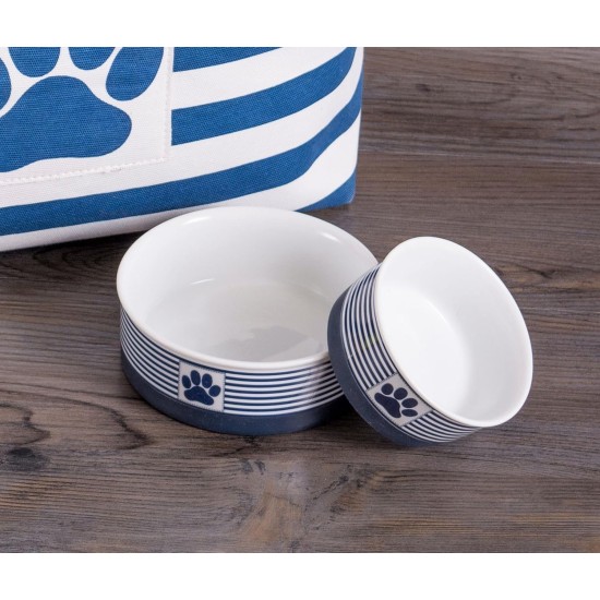 Bone Dry, Pet Bowl, Removable Silicone Ring, Non-Slip Base, Safe Feeding, Less Mess, Microwave and Dishwasher Safe, Single Bowl, Small Set, 4.25 x 2 Inch, Grey, Pack of 2 Bone Dry, Pet Bowl, Removable Silicone Ring, Non-Slip Base, Safe Feeding, Less Mess, Microwave and Dishwasher Safe, Single Bowl, Small Set, 4.25 x 2 Inch, Grey, Pack of 2