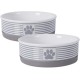 Bone Dry, Pet Bowl, Removable Silicone Ring, Non-Slip Base, Safe Feeding, Less Mess, Microwave and Dishwasher Safe, Single Bowl, Small Set, 4.25 x 2 Inch, Grey, Pack of 2 Bone Dry, Pet Bowl, Removable Silicone Ring, Non-Slip Base, Safe Feeding, Less Mess, Microwave and Dishwasher Safe, Single Bowl, Small Set, 4.25 x 2 Inch, Grey, Pack of 2