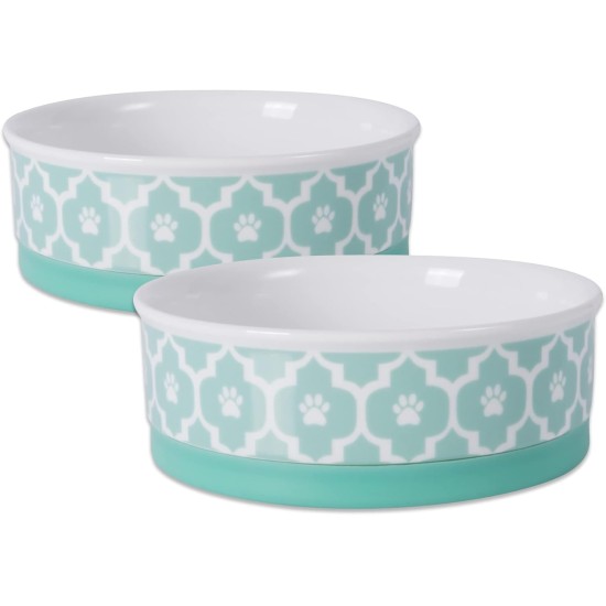 Bone Dry, Pet Bowl, Removable Silicone Ring, Non-Slip Base, Safe Feeding, Less Mess, Microwave and Dishwasher Safe, Single Bowl, Small Set, 4.25 x 2 Inch, Grey, Pack of 2 Bone Dry, Pet Bowl, Removable Silicone Ring, Non-Slip Base, Safe Feeding, Less Mess, Microwave and Dishwasher Safe, Single Bowl, Small Set, 4.25 x 2 Inch, Grey, Pack of 2