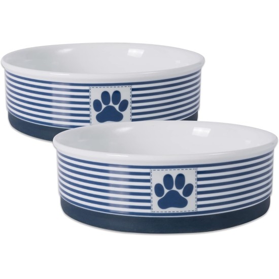 Bone Dry, Pet Bowl, Removable Silicone Ring, Non-Slip Base, Safe Feeding, Less Mess, Microwave and Dishwasher Safe, Single Bowl, Small Set, 4.25 x 2 Inch, Grey, Pack of 2 Bone Dry, Pet Bowl, Removable Silicone Ring, Non-Slip Base, Safe Feeding, Less Mess, Microwave and Dishwasher Safe, Single Bowl, Small Set, 4.25 x 2 Inch, Grey, Pack of 2