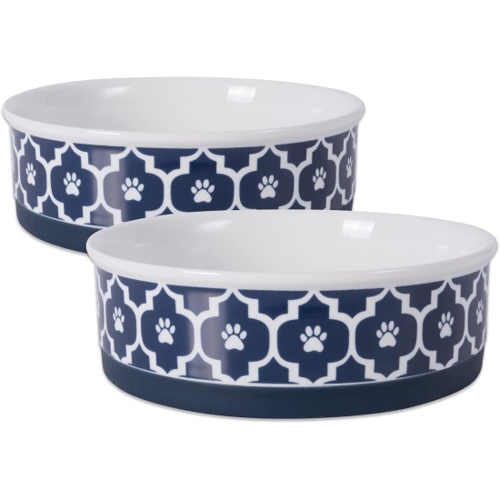Bone Dry, Pet Bowl, Removable Silicone Ring, Non-Slip Base, Safe Feeding, Less Mess, Microwave and Dishwasher Safe, Single Bowl, Small Set, 4.25 x 2 Inch, Grey, Pack of 2 Bone Dry, Pet Bowl, Removable Silicone Ring, Non-Slip Base, Safe Feeding, Less Mess, Microwave and Dishwasher Safe, Single Bowl, Small Set, 4.25 x 2 Inch, Grey, Pack of 2