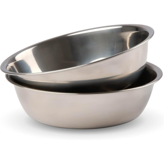 Bonza Double Dog Bowl Pet Feeding Station, Stainless Steel Water and Food Bowls with Spill and Skid Resistant Silicone Base. Premium Quality Feeder Solution for Small Dogs and Cats (Navy Blue) Bonza Double Dog Bowl Pet Feeding Station, Stainless Steel Water and Food Bowls with Spill and Skid Resistant Silicone Base. Premium Quality Feeder Solution for Small Dogs and Cats (Navy Blue)