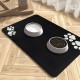 Bowl Mat Dog Cat Feeding Bowl Mat: 60 x 40 cm Non-Slip Dog Bowl Mat Cat Bowl Feeding Mat Absorbent Quick Drying Cat Mat Food Mat Cat Food Mat