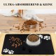 Bowl Mat Dog Cat Feeding Bowl Mat: 60 x 40 cm Non-Slip Dog Bowl Mat Cat Bowl Feeding Mat Absorbent Quick Drying Cat Mat Food Mat Cat Food Mat