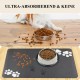 Bowl Mat Dog Cat Feeding Bowl Mat: 60 x 40 cm Non-Slip Dog Bowl Mat Cat Bowl Feeding Mat Absorbent Quick Drying Cat Mat Food Mat Cat Food Mat