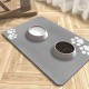 Bowl Mat Dog Cat Feeding Bowl Mat: 60 x 40 cm Non-Slip Dog Bowl Mat Cat Bowl Feeding Mat Absorbent Quick Drying Cat Mat Food Mat Cat Food Mat