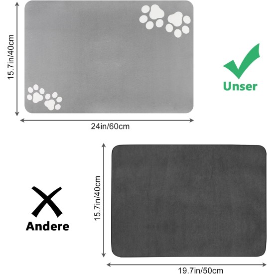 Bowl Mat Dog Cat Feeding Bowl Mat: 60 x 40 cm Non-Slip Dog Bowl Mat Cat Bowl Feeding Mat Absorbent Quick Drying Cat Mat Food Mat Cat Food Mat Bowl Mat Dog Cat Feeding Bowl Mat: 60 x 40 cm Non-Slip Dog Bowl Mat Cat Bowl Feeding Mat Absorbent Quick Drying Cat Mat Food Mat Cat Food Mat
