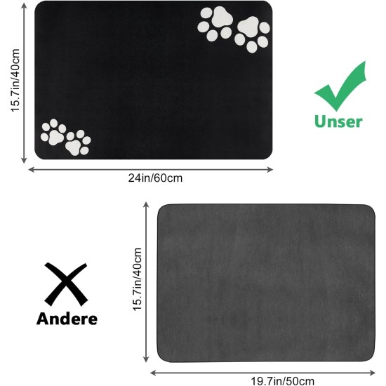Bowl Mat Dog Cat Feeding Bowl Mat: 60 x 40 cm Non-Slip Dog Bowl Mat Cat Bowl Feeding Mat Absorbent Quick Drying Cat Mat Food Mat Cat Food Mat Bowl Mat Dog Cat Feeding Bowl Mat: 60 x 40 cm Non-Slip Dog Bowl Mat Cat Bowl Feeding Mat Absorbent Quick Drying Cat Mat Food Mat Cat Food Mat