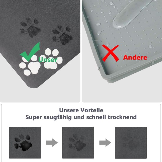 Bowl Mat Dog Cat Feeding Bowl Mat: 60 x 40 cm Non-Slip Dog Bowl Mat Cat Bowl Feeding Mat Absorbent Quick Drying Cat Mat Food Mat Cat Food Mat Bowl Mat Dog Cat Feeding Bowl Mat: 60 x 40 cm Non-Slip Dog Bowl Mat Cat Bowl Feeding Mat Absorbent Quick Drying Cat Mat Food Mat Cat Food Mat