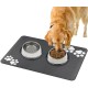Bowl Mat Dog Cat Feeding Bowl Mat: 60 x 40 cm Non-Slip Dog Bowl Mat Cat Bowl Feeding Mat Absorbent Quick Drying Cat Mat Food Mat Cat Food Mat