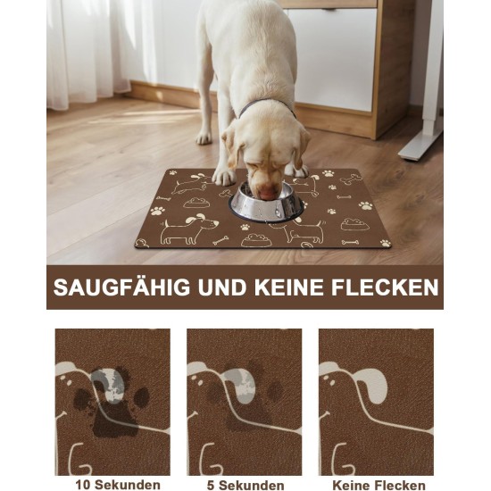 Bowl Mat Dog Feeding Mat Cats: 40 x 60 cm Non-Slip Cat Feeding Bowl Mat Dog Bowl Mat - Absorbent Quick Drying Cat Bowl Mat Bowl Mat for Cats Dogs Bowl Mat Dog Feeding Mat Cats: 40 x 60 cm Non-Slip Cat Feeding Bowl Mat Dog Bowl Mat - Absorbent Quick Drying Cat Bowl Mat Bowl Mat for Cats Dogs