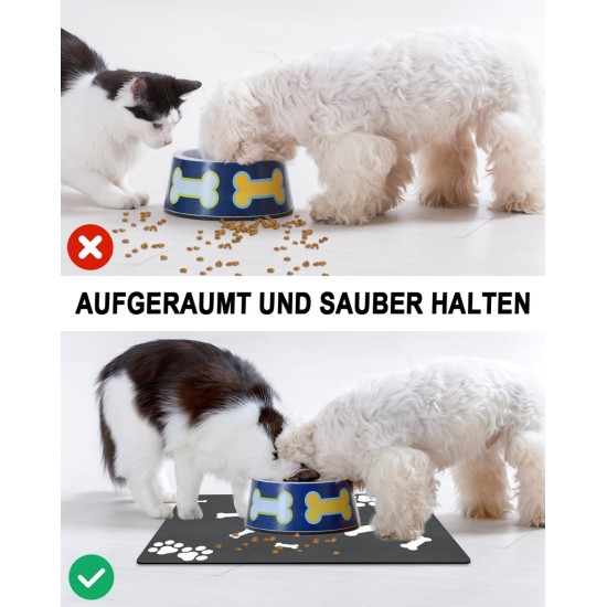 Bowl Mat Dog Feeding Mat Cats: 40 x 60 cm Non-Slip Cat Feeding Bowl Mat Dog Bowl Mat - Absorbent Quick Drying Cat Bowl Mat Bowl Mat for Cats Dogs Bowl Mat Dog Feeding Mat Cats: 40 x 60 cm Non-Slip Cat Feeding Bowl Mat Dog Bowl Mat - Absorbent Quick Drying Cat Bowl Mat Bowl Mat for Cats Dogs