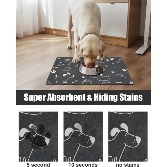 Bowl Mat Dog Feeding Mat Cats: 40 x 60 cm Non-Slip Cat Feeding Bowl Mat Dog Bowl Mat - Absorbent Quick Drying Cat Bowl Mat Bowl Mat for Cats Dogs Bowl Mat Dog Feeding Mat Cats: 40 x 60 cm Non-Slip Cat Feeding Bowl Mat Dog Bowl Mat - Absorbent Quick Drying Cat Bowl Mat Bowl Mat for Cats Dogs