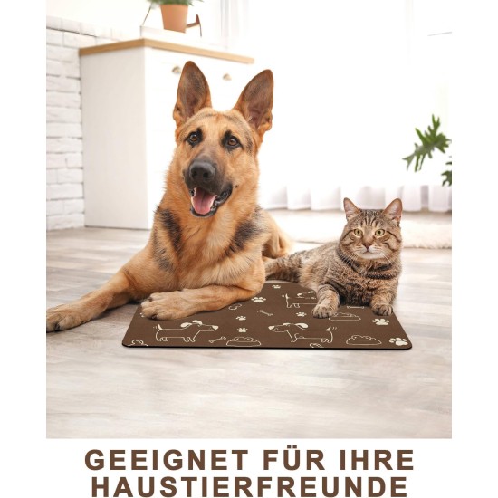Bowl Mat Dog Feeding Mat Cats: 40 x 60 cm Non-Slip Cat Feeding Bowl Mat Dog Bowl Mat - Absorbent Quick Drying Cat Bowl Mat Bowl Mat for Cats Dogs Bowl Mat Dog Feeding Mat Cats: 40 x 60 cm Non-Slip Cat Feeding Bowl Mat Dog Bowl Mat - Absorbent Quick Drying Cat Bowl Mat Bowl Mat for Cats Dogs