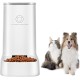 CXAFQ Automatic Cat Puppy Feeder, Intelligent Pet Feeder for Small Animals, Takes up an Area of 0.045 Square Metres, Removable Design, Easy to Clean - 3.8 L, White