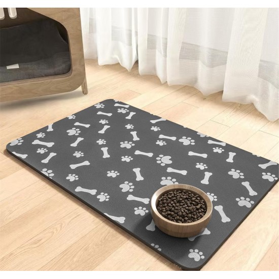 Caiyloxn Bowl Mat Cat and Dog 60 x 40 cm Grey Dog Bowl Mat Non-Slip Feeding Mat Dog for Pet Feeding Bowl Mat Caiyloxn Bowl Mat Cat and Dog 60 x 40 cm Grey Dog Bowl Mat Non-Slip Feeding Mat Dog for Pet Feeding Bowl Mat