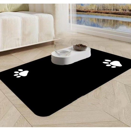 Caiyloxn Bowl Mat Cat and Dog 60 x 40 cm Grey Dog Bowl Mat Non-Slip Feeding Mat Dog for Pet Feeding Bowl Mat Caiyloxn Bowl Mat Cat and Dog 60 x 40 cm Grey Dog Bowl Mat Non-Slip Feeding Mat Dog for Pet Feeding Bowl Mat