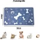 Caiyloxn Cat Bowl Mat 50 x 30 cm Waterproof Dog Bowl Mat for Dogs and Cats (Blue) Caiyloxn Cat Bowl Mat 50 x 30 cm Waterproof Dog Bowl Mat for Dogs and Cats (Blue)
