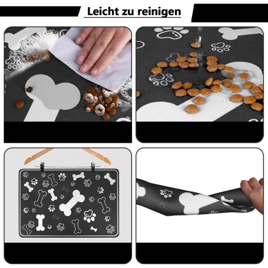 Caiyloxn Dog Bowl Mat, 60 x 40 cm, Pet Food Mat for Dogs and Cats, Large Feeding Mat, Dog Bowl Mat, Non-Slip Waterproof Feeding Bowl Mat for Pets (Grey) Caiyloxn Dog Bowl Mat, 60 x 40 cm, Pet Food Mat for Dogs and Cats, Large Feeding Mat, Dog Bowl Mat, Non-Slip Waterproof Feeding Bowl Mat for Pets (Grey)