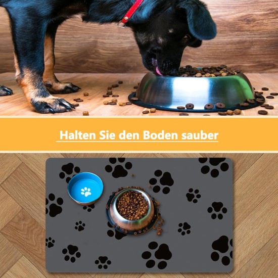 Caiyloxn Dog Bowl Mat, 60 x 40 cm, Pet Food Mat for Dogs and Cats, Large Feeding Mat, Dog Bowl Mat, Non-Slip Waterproof Feeding Bowl Mat for Pets (Grey) Caiyloxn Dog Bowl Mat, 60 x 40 cm, Pet Food Mat for Dogs and Cats, Large Feeding Mat, Dog Bowl Mat, Non-Slip Waterproof Feeding Bowl Mat for Pets (Grey)