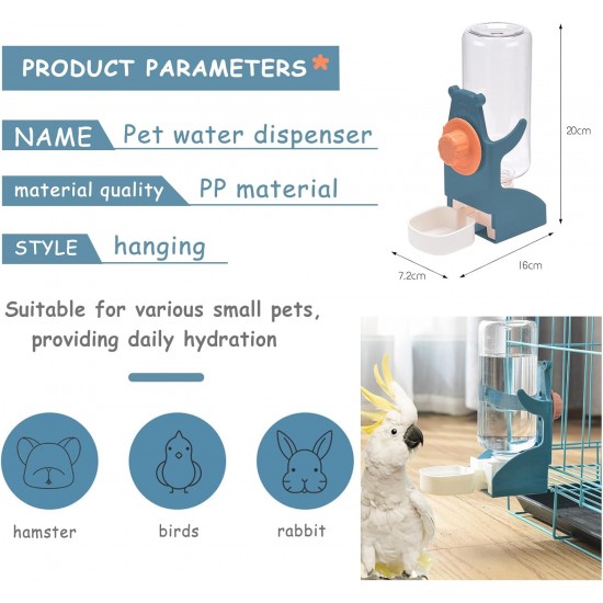 Canzoon Automatic Water Dispenser Birds Pet Automatic Water Dispenser Budgie Water Dispenser Bird for Birds Cockatiels Parrots (Blue) Canzoon Automatic Water Dispenser Birds Pet Automatic Water Dispenser Budgie Water Dispenser Bird for Birds Cockatiels Parrots (Blue)