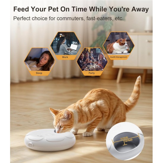 Casfuy Automatic Cat Feeder for Moist Wet Food with 4 Ice Packs, Rechargeable Car Wet Feeder for Cats and Small Dogs with Programmable Timer and Low Battery Status Display Casfuy Automatic Cat Feeder for Moist Wet Food with 4 Ice Packs, Rechargeable Car Wet Feeder for Cats and Small Dogs with Programmable Timer and Low Battery Status Display