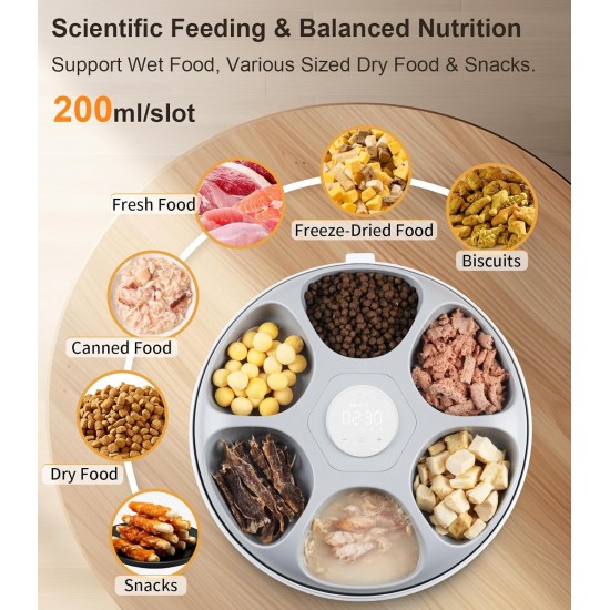 Casfuy Automatic Cat Feeder for Moist Wet Food with 4 Ice Packs, Rechargeable Car Wet Feeder for Cats and Small Dogs with Programmable Timer and Low Battery Status Display Casfuy Automatic Cat Feeder for Moist Wet Food with 4 Ice Packs, Rechargeable Car Wet Feeder for Cats and Small Dogs with Programmable Timer and Low Battery Status Display