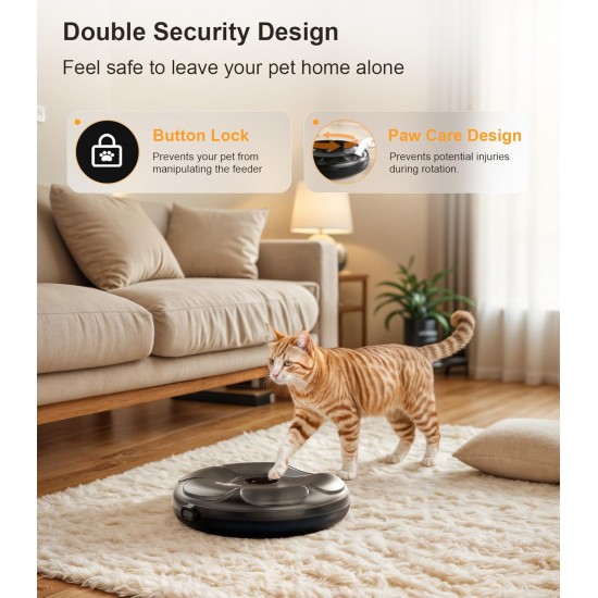 Casfuy Automatic Cat Feeder for Moist Wet Food with 4 Ice Packs, Rechargeable Car Wet Feeder for Cats and Small Dogs with Programmable Timer and Low Battery Status Display Casfuy Automatic Cat Feeder for Moist Wet Food with 4 Ice Packs, Rechargeable Car Wet Feeder for Cats and Small Dogs with Programmable Timer and Low Battery Status Display