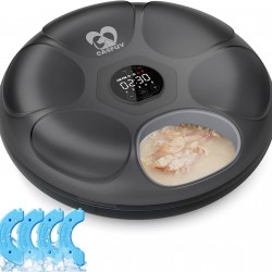 Casfuy Automatic Cat Feeder for Moist Wet Food with 4 Ice Packs, Rechargeable Car Wet Feeder for Cats and Small Dogs with Programmable Timer and Low Battery Status Display Casfuy Automatic Cat Feeder for Moist Wet Food with 4 Ice Packs, Rechargeable Car Wet Feeder for Cats and Small Dogs with Programmable Timer and Low Battery Status Display