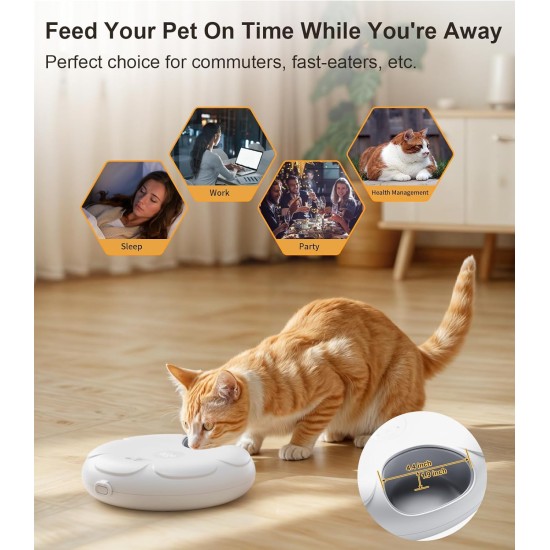 Casfuy Automatic Cat Feeder for Wet Wet Food with 4 Ice Packs, Rechargeable Car Feeder for Cats and Small Dogs with Programmable Timer and Low Battery Status Indicator Casfuy Automatic Cat Feeder for Wet Wet Food with 4 Ice Packs, Rechargeable Car Feeder for Cats and Small Dogs with Programmable Timer and Low Battery Status Indicator