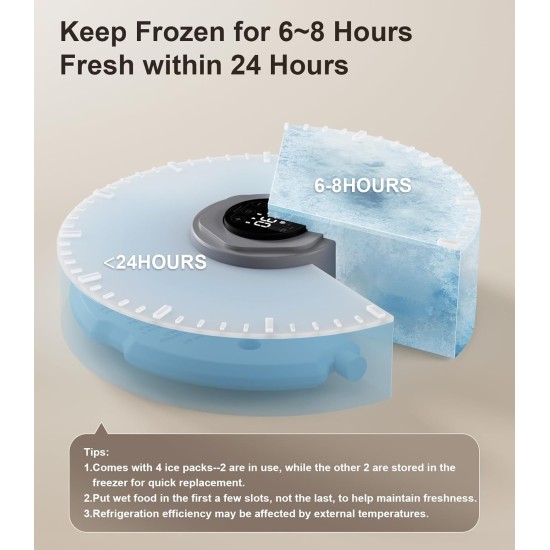 Casfuy Automatic Cat Feeder for Wet Wet Food with 4 Ice Packs, Rechargeable Car Feeder for Cats and Small Dogs with Programmable Timer and Low Battery Status Indicator Casfuy Automatic Cat Feeder for Wet Wet Food with 4 Ice Packs, Rechargeable Car Feeder for Cats and Small Dogs with Programmable Timer and Low Battery Status Indicator
