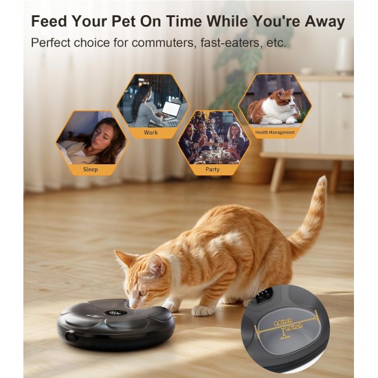 Casfuy Automatic Cat Feeder for Wet Wet Food with 4 Ice Packs, Rechargeable Car Feeder for Cats and Small Dogs with Programmable Timer and Low Battery Status Indicator Casfuy Automatic Cat Feeder for Wet Wet Food with 4 Ice Packs, Rechargeable Car Feeder for Cats and Small Dogs with Programmable Timer and Low Battery Status Indicator