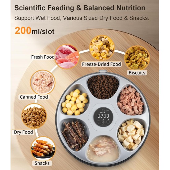 Casfuy Automatic Cat Feeder for Wet Wet Food with 4 Ice Packs, Rechargeable Car Feeder for Cats and Small Dogs with Programmable Timer and Low Battery Status Indicator Casfuy Automatic Cat Feeder for Wet Wet Food with 4 Ice Packs, Rechargeable Car Feeder for Cats and Small Dogs with Programmable Timer and Low Battery Status Indicator