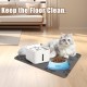 Cat Bowl Mat, Waterproof Pet Feeding Mats, 50 x 35 cm, Silicone Mat, Dog Bowl, Feeding Mat for Dogs and Cats, Pet Food Cat Bowl Mat, Waterproof Pet Feeding Mats, 50 x 35 cm, Silicone Mat, Dog Bowl, Feeding Mat for Dogs and Cats, Pet Food