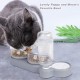 Cat Bowl Set, 15° Tilting Double Wet Dry Food Bowl with Automatic Water Bottle for Small and Medium Dogs and Cats Cat Bowl Set, 15° Tilting Double Wet Dry Food Bowl with Automatic Water Bottle for Small and Medium Dogs and Cats