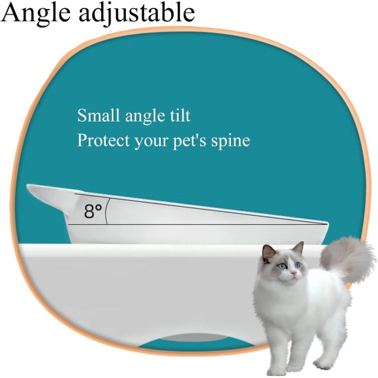 Cat Bowl with Water Dispenser, 3-in-1 Cat Bowl Feeding Bowl for Cats, Double Bowl Separation of Dry and Wet Food, Inclined Feeding Bowl, Cat Feeding Bowl, Automatic, with 2 Finger Toothbrushes (Blue) Cat Bowl with Water Dispenser, 3-in-1 Cat Bowl Feeding Bowl for Cats, Double Bowl Separation of Dry and Wet Food, Inclined Feeding Bowl, Cat Feeding Bowl, Automatic, with 2 Finger Toothbrushes (Blue)