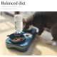 Cat Bowl with Water Dispenser, 3-in-1 Cat Bowl Feeding Bowl for Cats, Double Bowl Separation of Dry and Wet Food, Inclined Feeding Bowl, Cat Feeding Bowl, Automatic, with 2 Finger Toothbrushes (Blue) Cat Bowl with Water Dispenser, 3-in-1 Cat Bowl Feeding Bowl for Cats, Double Bowl Separation of Dry and Wet Food, Inclined Feeding Bowl, Cat Feeding Bowl, Automatic, with 2 Finger Toothbrushes (Blue)