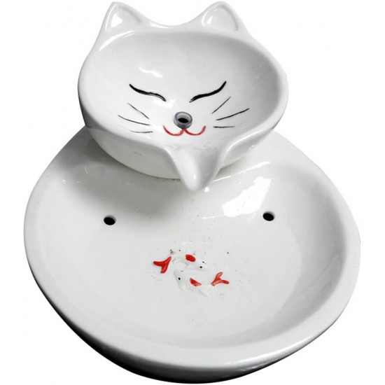 Cat Drinking Fountain, Cat Water Dispenser, Ceramic, Automatic, Food, Water Cycle Flow, Cat Fountain, Dog Water Dispenser Cat Drinking Fountain, Cat Water Dispenser, Ceramic, Automatic, Food, Water Cycle Flow, Cat Fountain, Dog Water Dispenser