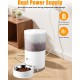 Cat Feeder Automatic Programmable Timer Cat Feeder Automatic Pet Dispenser 3L Stainless Steel 1-9 Meals a Day White Cat Feeder Automatic Programmable Timer Cat Feeder Automatic Pet Dispenser 3L Stainless Steel 1-9 Meals a Day White
