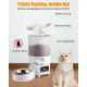 Cat Feeder Automatic Programmable Timer Cat Feeder Automatic Pet Dispenser 3L Stainless Steel 1-9 Meals a Day White Cat Feeder Automatic Programmable Timer Cat Feeder Automatic Pet Dispenser 3L Stainless Steel 1-9 Meals a Day White